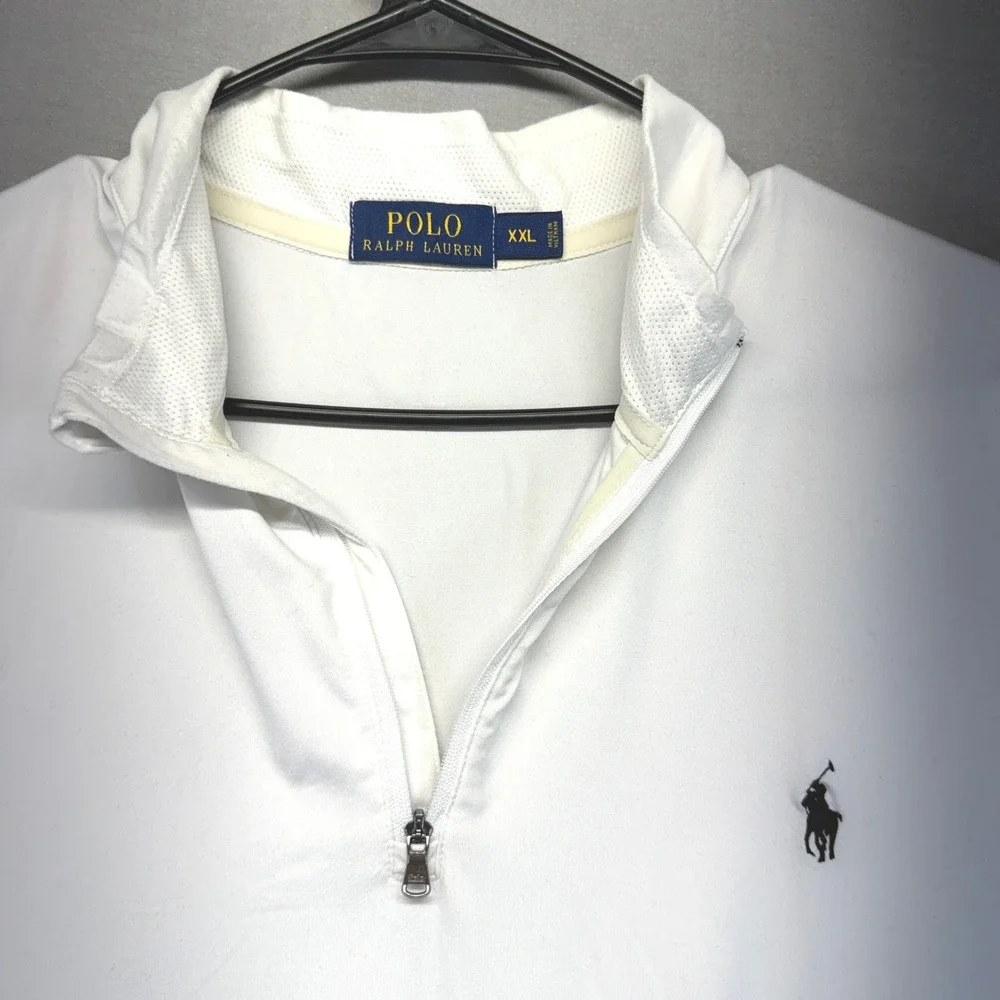 Polo Ralph Lauren Quarter Zip Mens XXL White Vietnam Performance Pullover Shirt